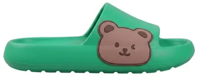 Produktbild von Damen Slippers Badeschuhe Mit Teddybärmuster Karin Dunkelgrün Gr.36/37