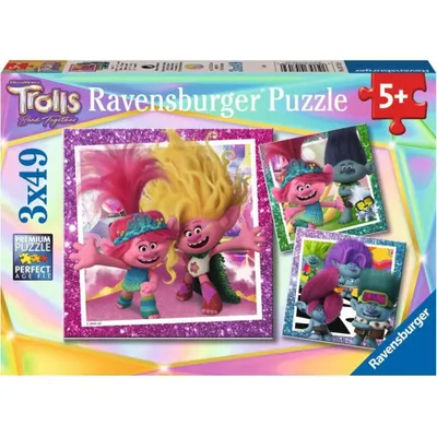Obrázek produktu pro Kinderpuzzle Trolls 3 (3x 49 Teile) - Ravensburger 5713 - (Spielwaren / Puzzle)