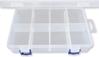 Produktbild von Sortierkasten Perlen Box, transpartent, 20,5 x 14 x 4,7 cm, 8 Fächer