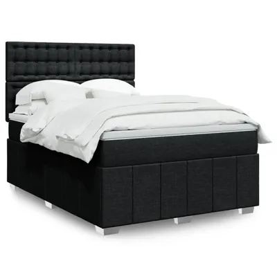 Produktbild von Maison Exclusive - Boxspringbett mit Matratze Schwarz 160x200 cm Stoff