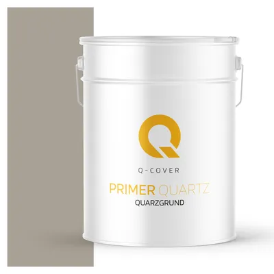 Produktbild von Quarzgrund für Beton Architekt 15 kg | Hellgrau | Putzgrund Haftgrund rau für Fassade Beton Mosaikputz außen & innen Grundierung | Q-COVER