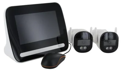 Imagen del producto de 2 cámaras inalámbricas – DIO CONNECTED HOME – Pantalla LCD/NVR inalámbrica – 7 – 3 MP