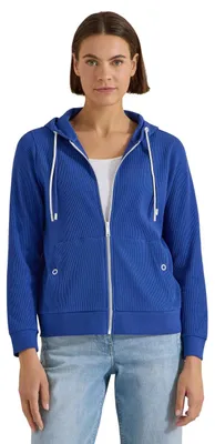 Produktbild von Cecil Langarm Jacke mit Kapuze und Struktur deep River Blue M