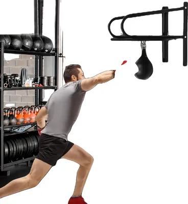 Image de Entraînement de boxe avec cible de balle tournante, vitesses réglables, cylindre gonflable