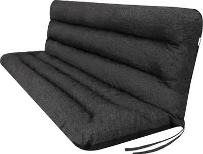 Obrázek produktu pro Polštář PillowPrim pro hollywoodskou houpačku - polštář na zahradní lavici - polštář na lavici - polštář na sedák a opěradlo - šířka sedáku 150 cm černý