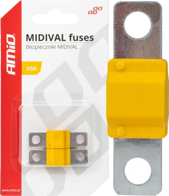 Image de Fusibles pour voiture MTA MIDIVAL 60A, jeu de 2 AMIO-03476 pour protection contre les surcharges