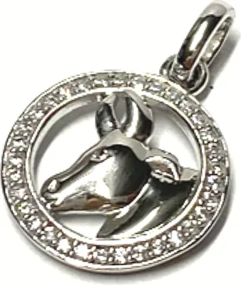 Produktbild von Sternzeichen Kettenanhänger 925/- Sterling Silber rhodiniert Zirkonia - STIER -