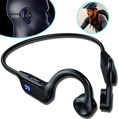 Produktbild von Knochenschall Kopfhörer Bluetooth 5.2, Open Ear Kabellose Sportkopfhörer, für Laufen, Radfahren und Fitness
