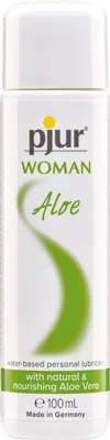 Produktbild von pjur WOMAN Aloe - Gleitgel mit Aloe Vera auf Wasserbasis - für die sensible Haut der Frau - mehr Spaß und Pflege beim Sex (100ml)