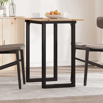 Obrázek produktu pro Maison Exclusive - Jídelní stůl s O rámem 80 x 50 x 75 cm borové dřevo a ocel