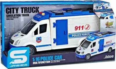 Produktbild von Polizeiauto Spielzeugmodell im Maßstab 1:16
