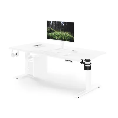 Zdjęcie produktu dla Ergonomiczny, regulowany biurko, białe: 160 x 80 cm: ARIA