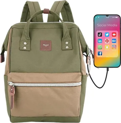 Obrázok produktu pre Himawari Urban batoh na notebook 19 l zelený/hnedý