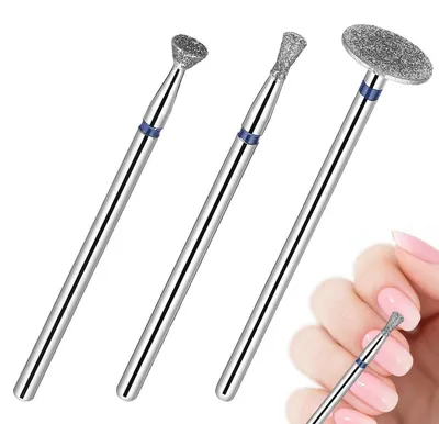 Produktbild von Nagelfräser Aufsätze 3 Stück Diamant Polierkopf für Maniküre