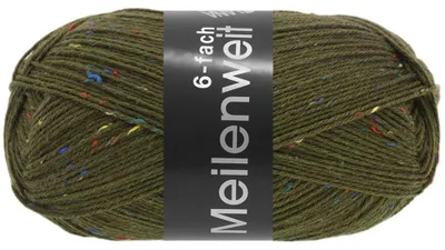 Produktbild von Lana Grossa - Meilenweit 6-fach 150g Tweed 9248 dunkelgrün