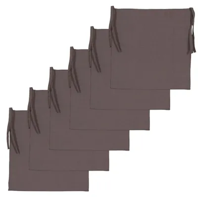 Productafbeelding van Atout Ciel zitkussens, effen, vierkant, 40 x 40 cm, antraciet, set van 6 stuks