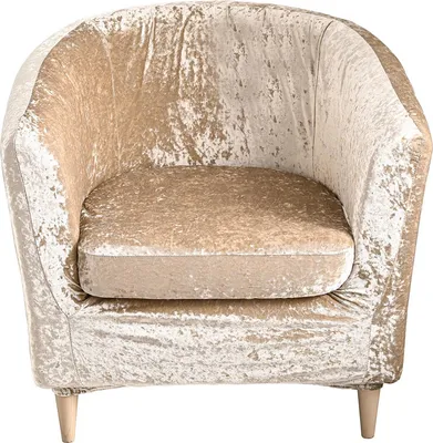 Produktbild von 2 Stück Samt Plüsch Stuhlhussen Hochelastische rutschfeste Tub Stuhlhussen Sofa Möbelschutz,Hell Gold