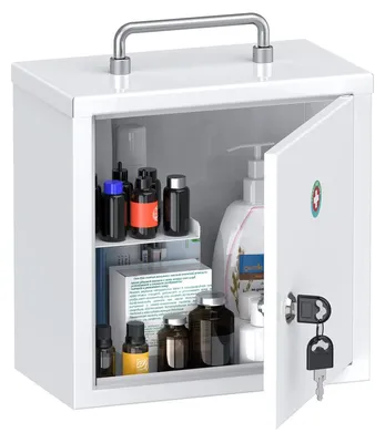 Produktbild von Solidchoice – Wandmedizinschrank mit Schlüsselsperre und Griff