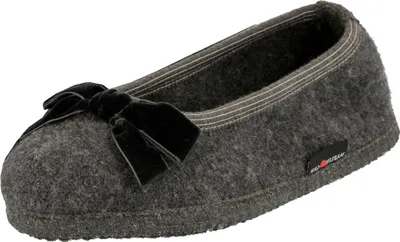 Obrázok produktu pre Haflinger dámske papuče baleríny s mašľou Fiocco 623322, veľkosť:41 EU, farba:Grey