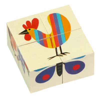 Produktbild von Tierpuzzle Würfelpuzzle mit 4 Würfeln