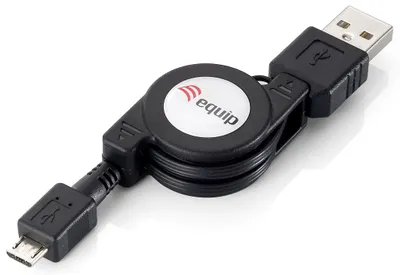 Immagine prodotto di Cavo retraibile da USB 2.0 tipo A a Micro-B, 1,0 m, nero