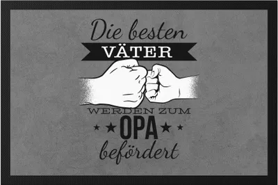 Produktbild von Nur Die Besten Papas Werden Zum Opa Befördert Fußmatte Ankündigung Enkelkinder Du Wirst Opa