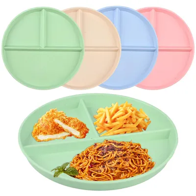 Productafbeelding van Serveerschaal met verdeling - Set van 4 - Diameter 22,5 cm