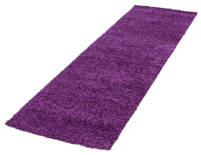Image de Tapis de couloir pour salon, couleur violet, 80x250 cm, unie