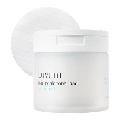 Produktbild von LUVUM Witch Hazel Hyaluronic Toner Pad 60 Stück - Koreanische Toner Pads mit Hamamelis, pH 5,5