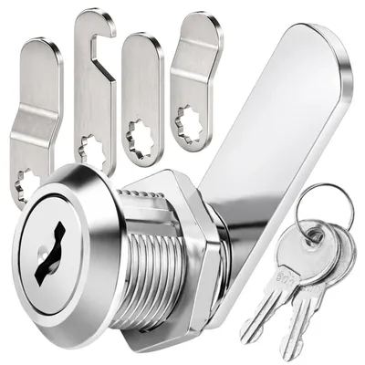 Produktbild von 16-mm-Möbelschloss für Schränke – Metall, inklusive 2 Schlüsseln