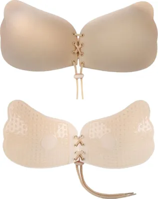 Produktbild von Trägerloser BH Selbstklebend Silikon Push-Up Beige Größe B