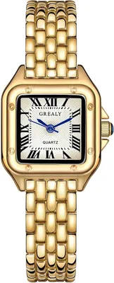 Produktbild von Damenuhr Rechteckige, Damen Analog Quarz Uhr mit Metallarmband,Kleine Uhren Einfache Business Klassische Armbanduhr Lässig Quarzuhr Kleideruhr Elegant