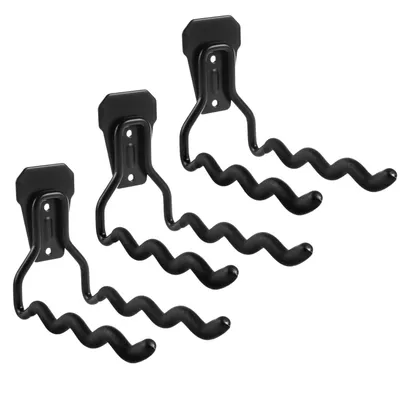 Image de Support mural Maclean pour outils, roues, échelles et vélos, en acier, capacité de charge max. 30 kg, MC-486, lot de 3