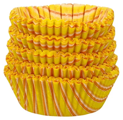 Produktbild von Papierbackförmchen EUROHOME 150 bunte Törtchenförmchen aus fettdichtem Papier, schlichte Antihaft Muffin/Cupcakeförmchen 5x2,4cm