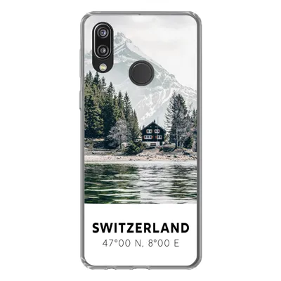 Produktbild von MuchoWow® Handyhülle Schutzhülle Hülle für Huawei P20 Lite (2020) Schweiz - Berg - Chalet Silikon Softcase Handy Hülle - Kartenhalter