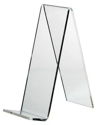 Produktbild von 5 Stück Buchstützen/Warenstützen/Schrägsteller 135x50mm aus Acrylglas