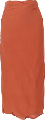 Produktbild von Langer Wickelrock, Strandrock, Sommerrock - Zimtrot, Damen, Orange, Viskose, Röcke
