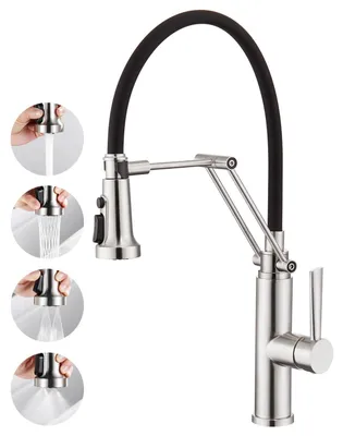Immagine prodotto di Miscelatore monocomando per lavello da cucina, con doccetta estraibile, 4 getti d'acqua, rotazione a 360°