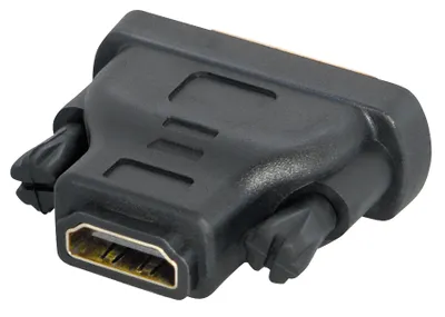 Produktbild von Transmedia DVI / HDMI-Adapter; HDMI-Kupplung 19pol. auf DVI-Stecker 24+1pol., schwarz, vergoldete Kontakte, C 197 B