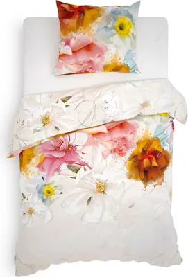 Produktbild von Heckett and Lane Twill GOTS Janice Bettwäsche 135 Multi Flowers Multi 1 Bettbezug 135x200cm + 1 Kissenbezug 80x80cm