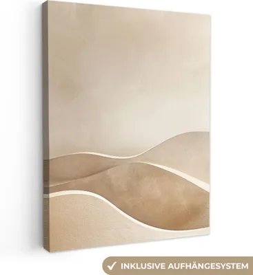 Obrázok produktu pre MuchoWow® - Plátno - Béžové - Príroda - Abstraktné - Moderné, fototapeta, nástenná dekorácia obrazy obývacia izba, 30x40cm