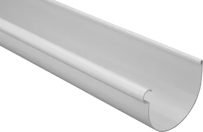 Produktbild von RAINWAY L Dachrinnen Sparpaket (10 Meter, grau) - 130mm halbrund, PVC-U Kunststoff, für Dachflächen < 100m² empfohlen, Regenrinnen PVC Plastik