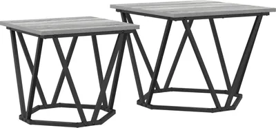 Produktbild von Möbel 2-teilige Beistelltischset Grau Sonoma Holzwerkstoff - Couchtische 868270