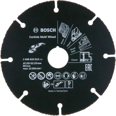 Immagine prodotto di BOSCH 2608623013 BOSCH Trennscheibe Carbide Multi Wheel für Holz, Holz mit Nägeln, Kunststoff, Kupfer, Trockenbauwände