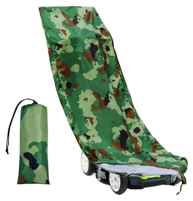 Produktbild von Rasenmäherabdeckung wasserdicht mit UV-Schutz, universelle Abdeckung 193x145 cm, Rasenmäherschutzhülle mit Kordelzug und Aufbewahrungstasche, 210D Oxford