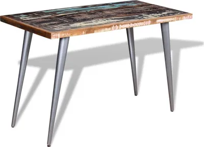 Immagine prodotto di vidaXL Tavolo da pranzo in legno massiccio antico 120x60x76 cm