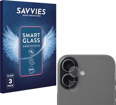 Produktbild von 3x Savvies Schutzglas Folie für Apple iPhone 17 (NUR Kameraschutz) 9H Panzer Schutzfolie Glas Displayschutz klar transparent