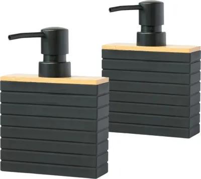 Produktbild von BUDDLEY Seifenspender Mattschwarz, 2er Set Seifenspender, Seifenpumpen, Seifenspender freistehend, Seifenspender Schwarz, Küche, Bad, Toilette, Seifen
