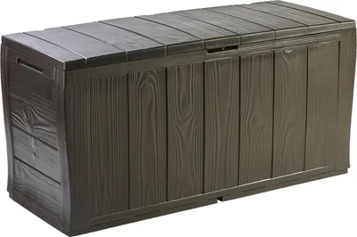 Immagine prodotto di Dmora Cassapanca Outdoor Airdrie 45x117x57.5h cm Marrone, Impermeabile Chiusura Lucchetto