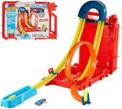 Immagine prodotto di Scatola acrobatica Hot Wheels Track Builder Unlimited con tanica a benzina